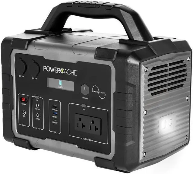 Main image of Monoprice PowerCache 1000 Lithium Portable Power Station - Black/Grey
