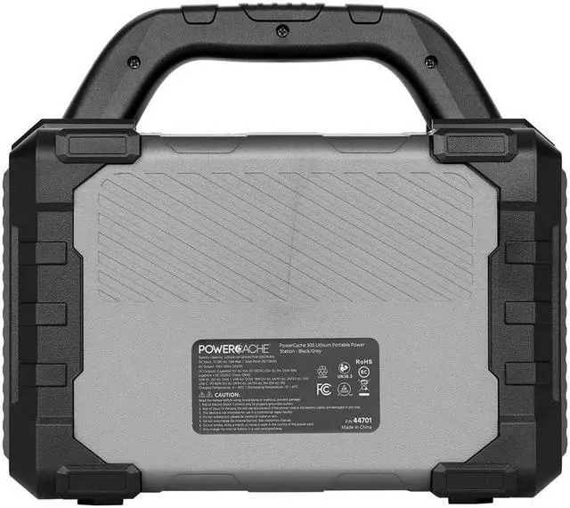 Alt view image 4 of 6 - Monoprice PowerCache 300 Lithium Portable Power Station - Black/Grey