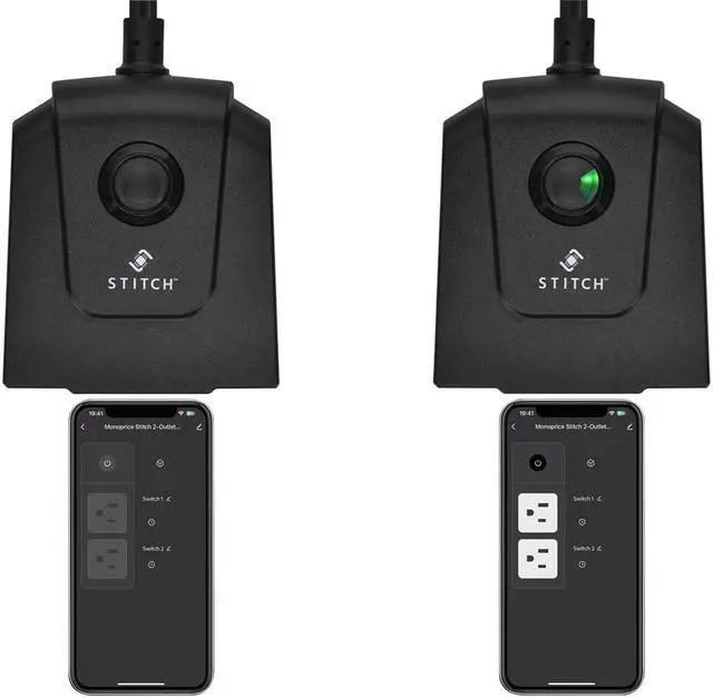 Alt view image 5 of 6 - Monoprice STITCH Outdoor 2-Outlet Smart Plug