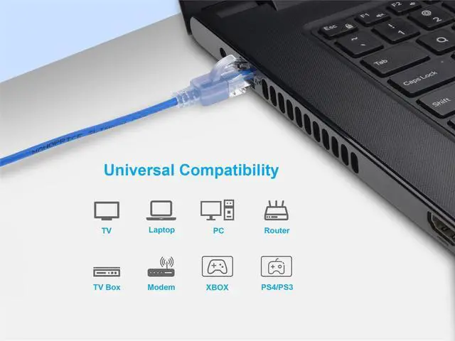 Alt view image 8 of 8 - Monoprice SlimRun Cat6A Ethernet Patch Cable - Network Internet Cord - RJ45, Stranded, UTP, Pure Bare Copper Wire, 30AWG, 6in, Blue, 10-Pack