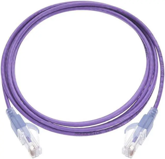 Alt view image 6 of 8 - Monoprice Cat6A Ethernet Patch Cable - 7 Feet - Purple (10 Pack) Snagless RJ45 550Mhz UTP Pure Bare Copper Wire 10G 30AWG - SlimRun Series