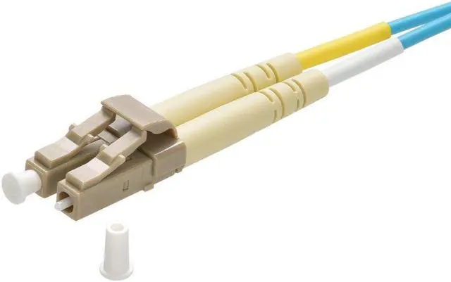 Alt view image 4 of 8 - Monoprice OM4 Fiber Optic Cable - 2 Meters - Aqua, LC/LC, UL, 50/125, Multi Mode, 10GB, OFNR, Corning, For High-Throughput Enterprise Networks