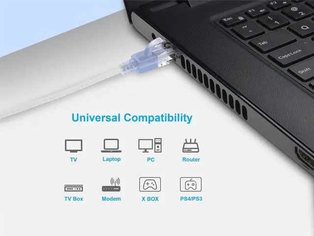 Alt view image 7 of 7 - Monoprice SlimRun Cat6A Ethernet Patch Cable - Network Internet Cord - RJ45, Stranded, UTP, Pure Bare Copper Wire, 30AWG, 2ft, White, 5-Pack