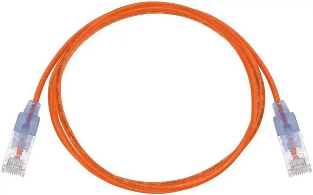 Alt view image 6 of 8 - Monoprice Cat6A Ethernet Patch Cable - 5 Feet - Orange (10 Pack) Snagless RJ45 550Mhz UTP Pure Bare Copper Wire 10G 30AWG - SlimRun Series