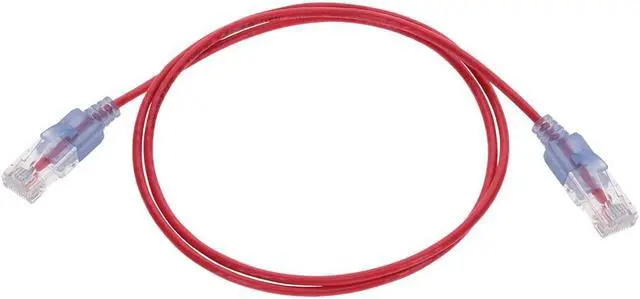 Alt view image 10 of 12 - Monoprice Cat6A Ethernet Patch Cable - 3 Feet - Red (10 Pack) Snagless RJ45 550Mhz UTP Pure Bare Copper Wire 10G 30AWG - SlimRun Series