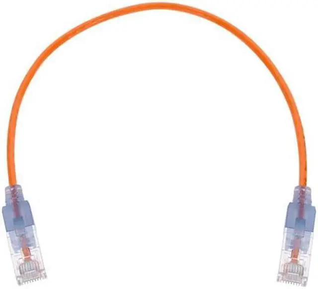 Alt view image 6 of 8 - Monoprice Cat6A Ethernet Patch Cable - 1 Feet - Orange (10 Pack) Snagless RJ45 550Mhz UTP Pure Bare Copper Wire 10G 30AWG - SlimRun Series