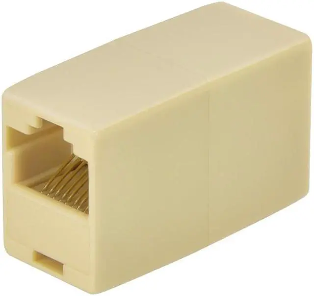 Alt view image 3 of 7 - Monoprice 8P8C RJ45 Straight Inline Coupler, Beige