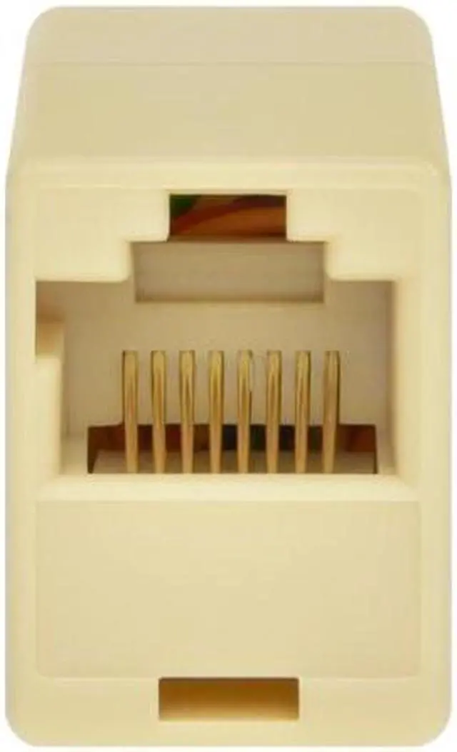 Alt view image 4 of 7 - Monoprice 8P8C RJ45 Straight Inline Coupler, Beige