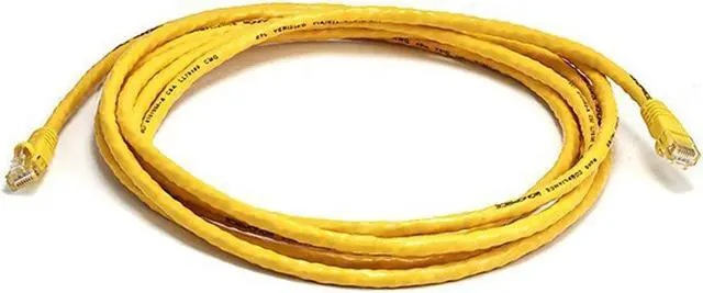 Alt view image 5 of 13 - Monoprice Cat6 Ethernet Patch Cable - Network Internet Cord - RJ45, Stranded, 550Mhz, UTP, Pure Bare Copper Wire, 24AWG, 10ft, Yellow