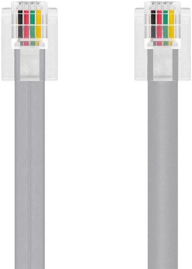 Alt view image 3 of 6 - Monoprice Landline Telephone Cable - 25 Feet - RJ11(6P4C) Straight for Data