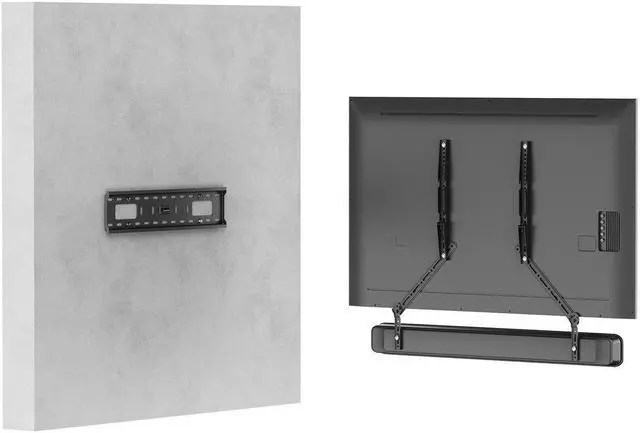 Alt view image 7 of 8 - Monoprice Universal Soundbar Bracket With Adjustable Arms, Fits Displays 23in to 65in, Soundbars Up to 33lbs