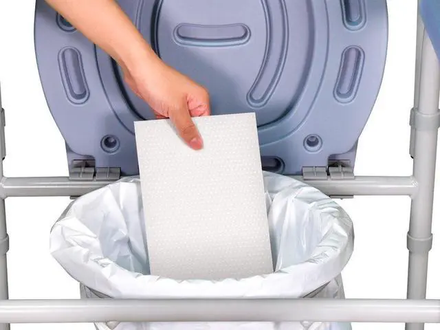 Alt view image 3 of 6 - Monoprice SevaCare Bedside Commode Disposable Liner with Draw String and Absorbent Pads(50 per box)