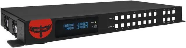 Alt view image 2 of 6 - Monoprice Blackbird Pro Series 4K 8x8 HDMI Matrix 8 in 8 Out HDMI 2.0, HDCP 2.2, HDR10+, Dolby Vision Atmos 7.1 CH ARC