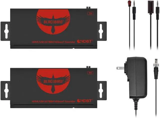 Alt view image 6 of 6 - Monoprice Blackbird 18G HDBaseT 120M 4K60 Extender with KVM USB2.0