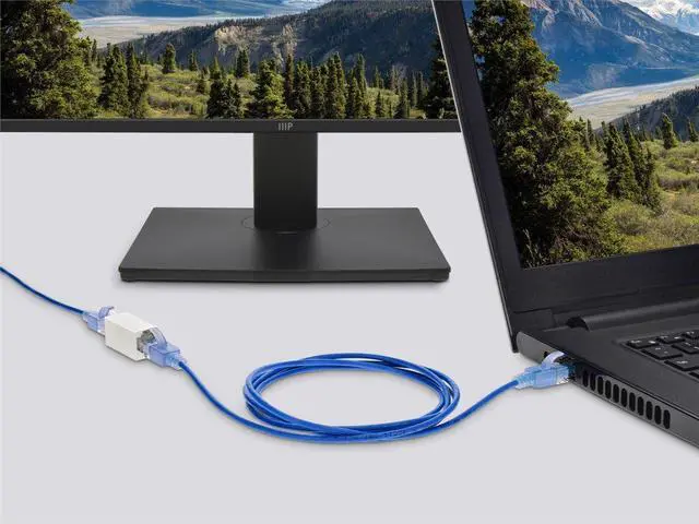 Alt view image 5 of 8 - Monoprice Cat6A UTP In-Line Coupler RJ45-RJ45