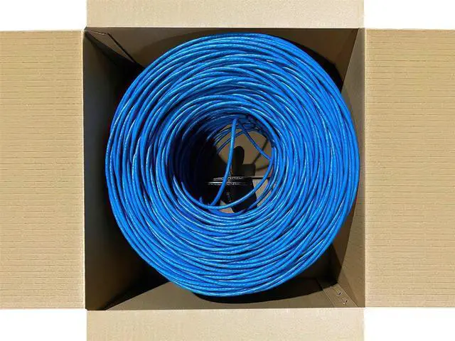 Alt view image 18 of 18 - Monoprice Cat6 Ethernet Bulk Cable - 1000 Feet - Blue | Network Internet Cord - Solid, 550Mhz, UTP, CMP, Plenum, Pure Bare Copper Wire, 23AWG, No Logo