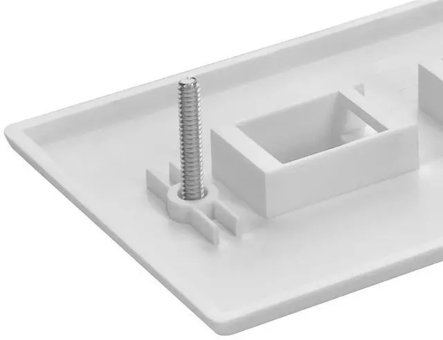 Alt view image 12 of 13 - 2 Port Keystone Wall Plate Network WHITE - BattleBorn