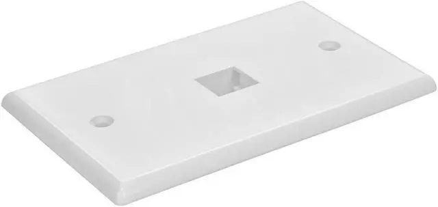 Alt view image 4 of 11 - Monoprice 1-Hole 1-Gang Keystone Wall Plate - White