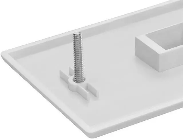 Alt view image 5 of 11 - Monoprice 1-Hole 1-Gang Keystone Wall Plate - White