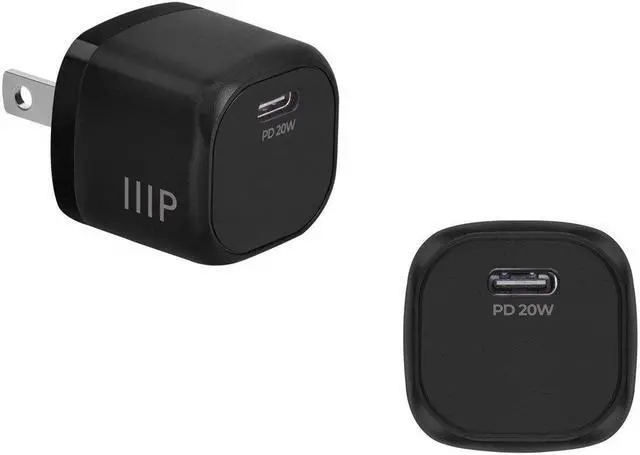 Alt view image 2 of 6 - Monoprice 20W USBC Mini Cubic Wall Charger Black