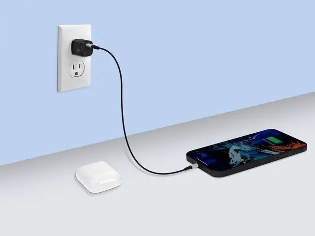 Alt view image 5 of 6 - Monoprice 20W USBC Mini Cubic Wall Charger Black