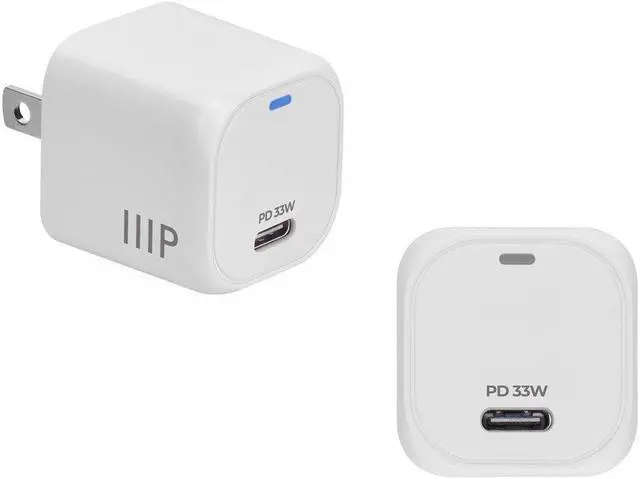 Alt view image 2 of 6 - Monoprice 33W USB-C Mini Cubic GaN Charger White