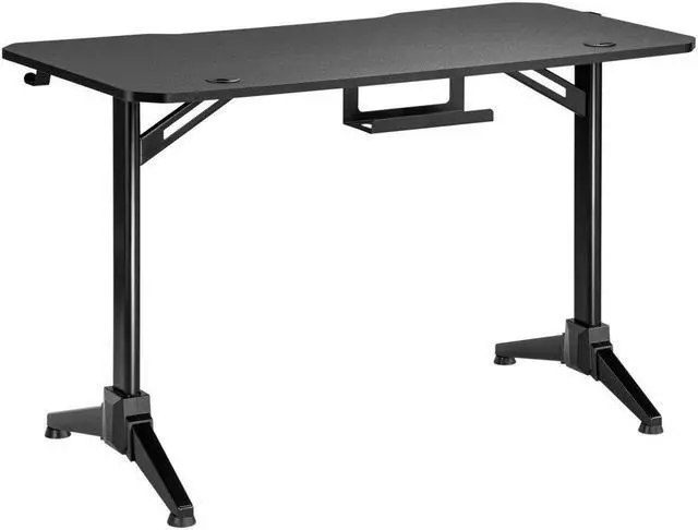 Alt view image 4 of 6 - Monoprice Home Office Steel Frame Computer Desk - Black, with Solid-Core 4-foot Desktop and Accessory Attachments, Workstation, Study Table - Workstream Collection