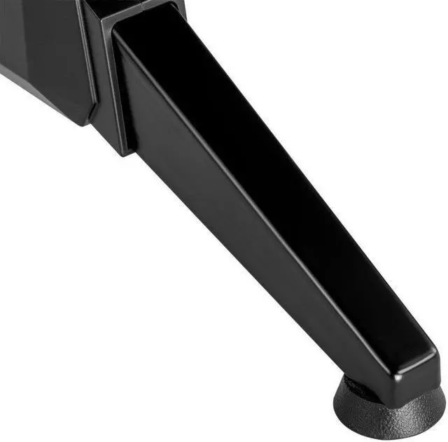 Alt view image 6 of 6 - Monoprice Home Office Steel Frame Computer Desk - Black, with Solid-Core 4-foot Desktop and Accessory Attachments, Workstation, Study Table - Workstream Collection