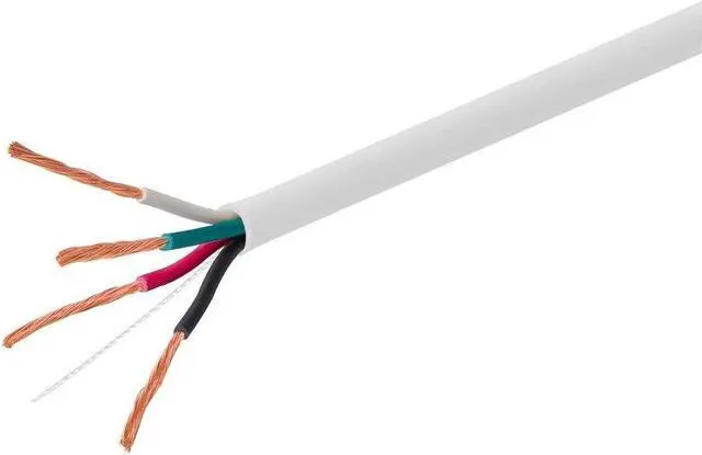 Alt view image 4 of 8 - Monoprice Speaker Wire, CL2 Rated, 4-Conductor, 16AWG, 1000ft, White