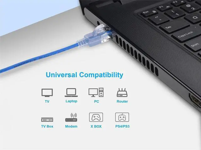 Alt view image 6 of 6 - Monoprice SlimRun Cat6A Ethernet Patch Cable - Network Internet Cord - RJ45, 550Mhz, UTP, Pure Bare Copper Wire, 10G, 30AWG, 1ft, Blue, 5-Pack