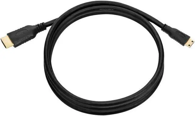 Alt view image 14 of 16 - Monoprice High Speed HDMI Cable - 6 Feet - Black | Blackwith HDMI Mini Connector, 4K @ 24Hz, 10.2Gbps, 30AWG