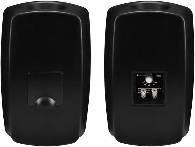 Alt view image 4 of 6 - Monoprice WS-7B-62-B 6.5in. Weatherproof 2-Way 70V Indoor/Outdoor Speaker, Black (Each)
