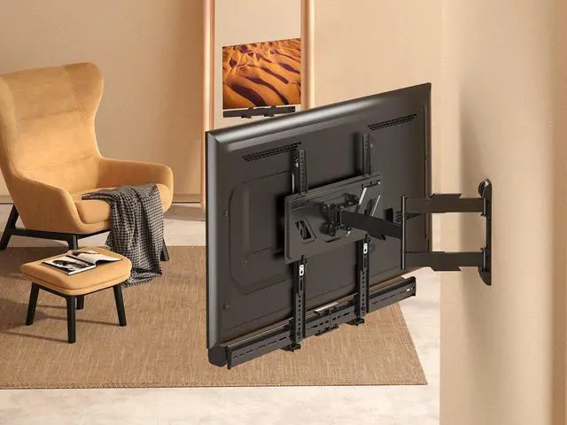 Alt view image 5 of 6 - Monoprice Heavy Duty Universal Sound Bar Mount Bracket Above or Under TV, Extends 3.4"-6.1", Fits Most Soundbars Up to 33 Lbs, Anti-Skid Base, 3 Installation Options, Max VESA 800x400mm