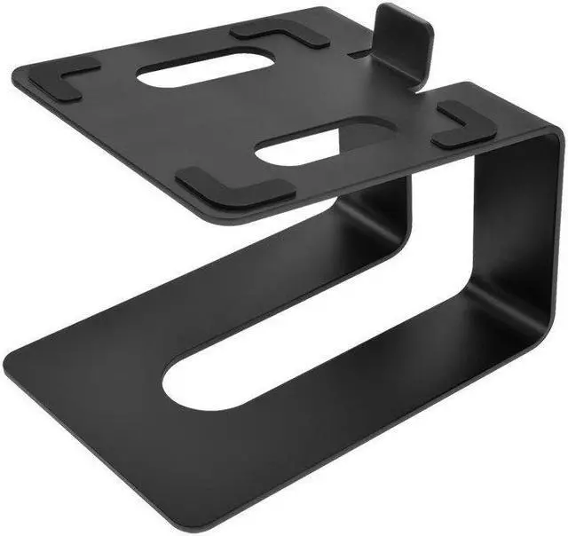 Alt view image 2 of 6 - Monoprice Tilted Metal Desktop Bookshelf Speaker Stands Risers Pair with Vibration Absorption Pads, Supports up to 33lbs with 10° of Tilt, Perfect for Most Fit Bookshelf Speakers and Studio Monitors