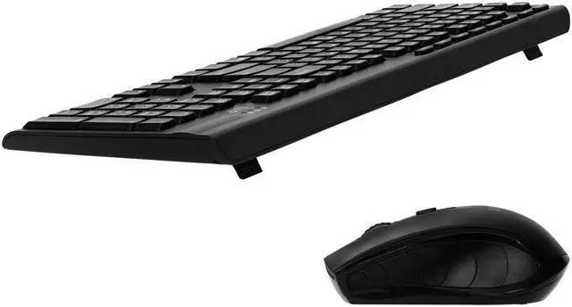 Alt view image 4 of 6 - Monoprice Wireless Membrane Keyboard and Optical Mouse Combo, FullSize 104Key Keyboard, 2.4 GHz Wireless Receiver, for Both Home and Office Use