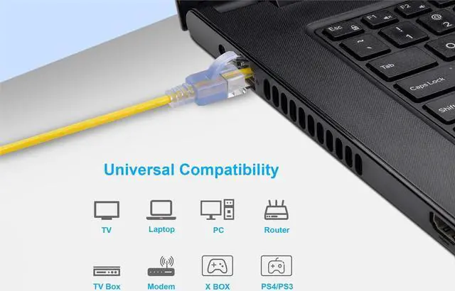 Alt view image 11 of 12 - Monoprice Cat6A Ethernet Patch Cable - 14 Feet - Yellow (10 Pack) Snagless RJ45 550Mhz UTP Pure Bare Copper Wire 10G 30AWG - SlimRun Series