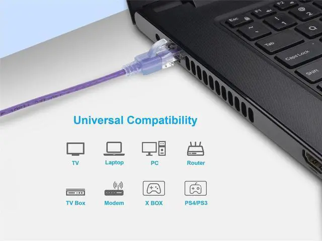 Alt view image 7 of 7 - Monoprice Cat6A Ethernet Patch Cable - 5 Feet - Purple (10 Pack) Snagless RJ45 550Mhz UTP Pure Bare Copper Wire 10G 30AWG - SlimRun Series