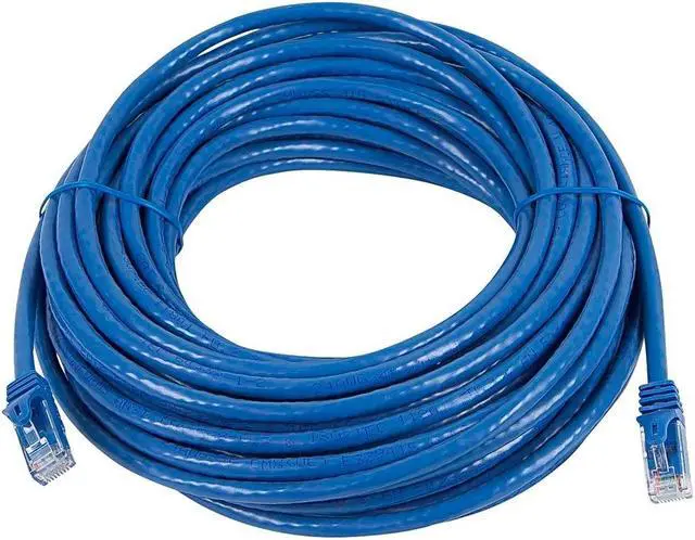 Alt view image 9 of 11 - Monoprice Cat5e Ethernet Patch Cable - 50 Feet - Blue | Network Internet Cord - RJ45, Stranded, 350Mhz, UTP, Pure Bare Copper Wire, 24AWG - Flexboot Series