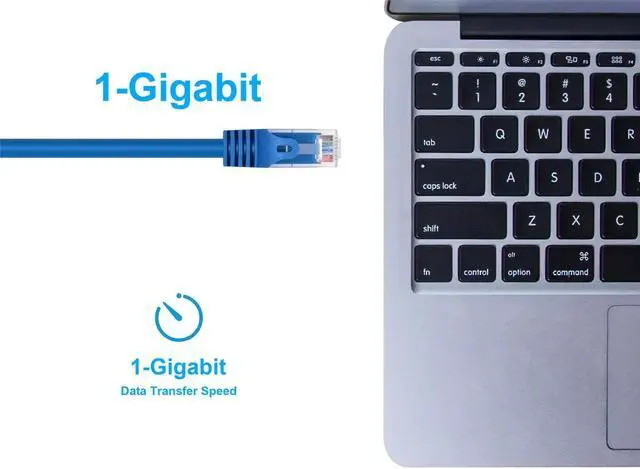 Alt view image 10 of 11 - Monoprice Cat5e Ethernet Patch Cable - 50 Feet - Blue | Network Internet Cord - RJ45, Stranded, 350Mhz, UTP, Pure Bare Copper Wire, 24AWG - Flexboot Series