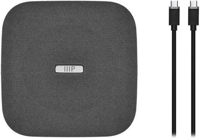 Alt view image 6 of 6 - Monoprice All-in-One Bluetooth Speakerphone Dock with 4 ECM Mics, Dual 4K HDMI 2.0, USB-A 3.2, Gigabit Ethernet, 100W US