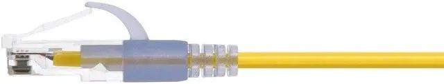 Alt view image 6 of 8 - Monoprice Cat6A Ethernet Patch Cable - 1 Feet - Yellow (10 Pack) Snagless RJ45 550Mhz UTP Pure Bare Copper Wire 10G 30AWG - SlimRun Series