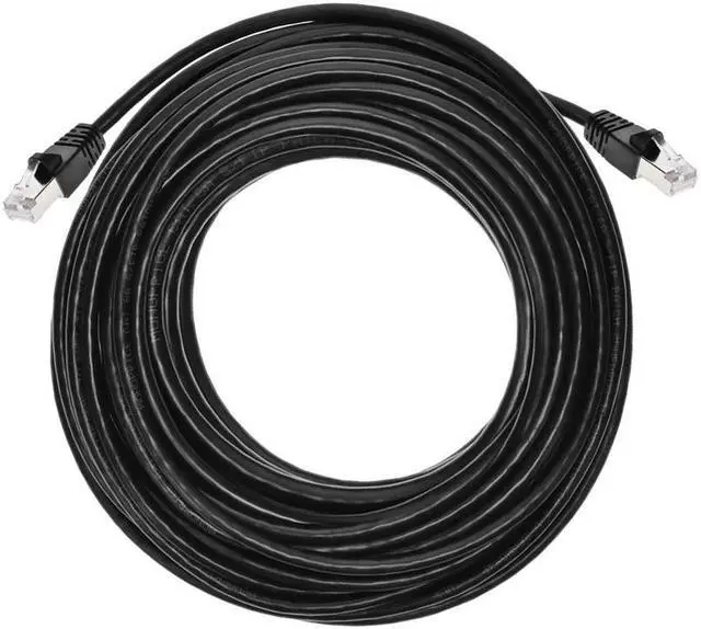 Alt view image 8 of 10 - Monoprice Cat6A Ethernet Patch Cable - 50 Feet - Black | Network Internet Cord - RJ45, 550Mhz, STP, Pure Bare Copper Wire, 10G, 26AWG