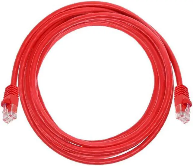 Alt view image 9 of 11 - Monoprice Cat5e Ethernet Patch Cable - Network Internet Cord - RJ45, Stranded, 350Mhz, UTP, Pure Bare Copper Wire, 24AWG, 14ft, Red