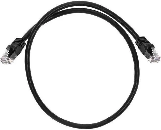 Alt view image 10 of 12 - Monoprice Cat5e Ethernet Patch Cable - Network Internet Cord - RJ45, Stranded, 350Mhz, UTP, Pure Bare Copper Wire, 24AWG, 2ft, Black