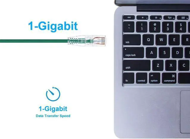 Alt view image 8 of 11 - Monoprice Cat6 Ethernet Patch Cable - 3 feet - Green | Snagless RJ45 Stranded 550MHz UTP CMR Riser Rated Pure Bare Copper Wire 28AWG - SlimRun Series