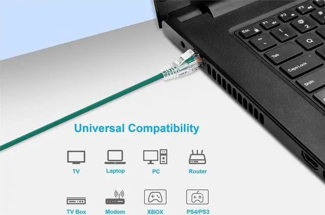 Alt view image 7 of 7 - Monoprice Cat6 Ethernet Patch Cable - 0.5ft - Green, Snagless RJ45 Stranded 550MHz UTP CMR Riser Rated Pure Bare Copper Wire 28AWG - SlimRun Series