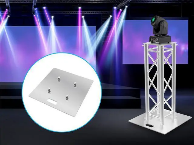 Alt view image 6 of 6 - Monoprice 24in x 24in Steel Base Plate for 12in Spigoted Truss, Compatible With The Standard Size Systems, For DJ, Clubs, Stage Lighting, Concert - Stage Right Series
