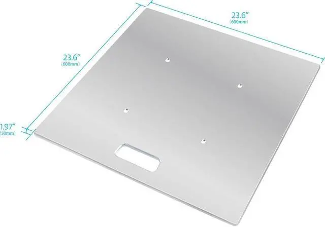 Alt view image 4 of 6 - Monoprice 24in x 24in Steel Base Plate for 12in Spigoted Truss, Compatible With The Standard Size Systems, For DJ, Clubs, Stage Lighting, Concert - Stage Right Series