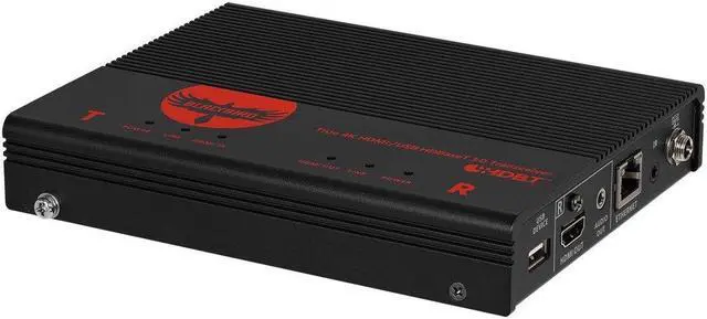 Main image of Monoprice Blackbird True 4K HDMI USB HDBaseT 3.0 Transceiver [TAA] Over Single Cat6a, Up To 100m (328ft) HDCP 2.2, HDR, Bi-directional IR, RS-232, USB
