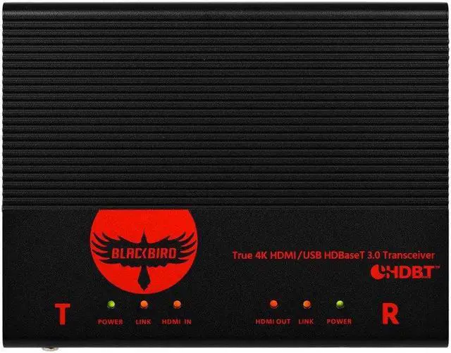 Alt view image 3 of 6 - Monoprice Blackbird True 4K HDMI USB HDBaseT 3.0 Transceiver [TAA] Over Single Cat6a, Up To 100m (328ft) HDCP 2.2, HDR, Bi-directional IR, RS-232, USB